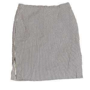 Women's J. Crew Blue & White Striped Seer Sucker Skirt